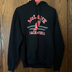 Black General McLane Track and Field hoodie, size Medium